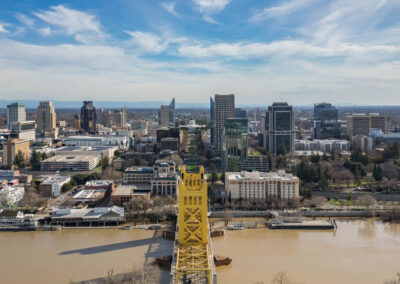 view of downtown sacramento bridge