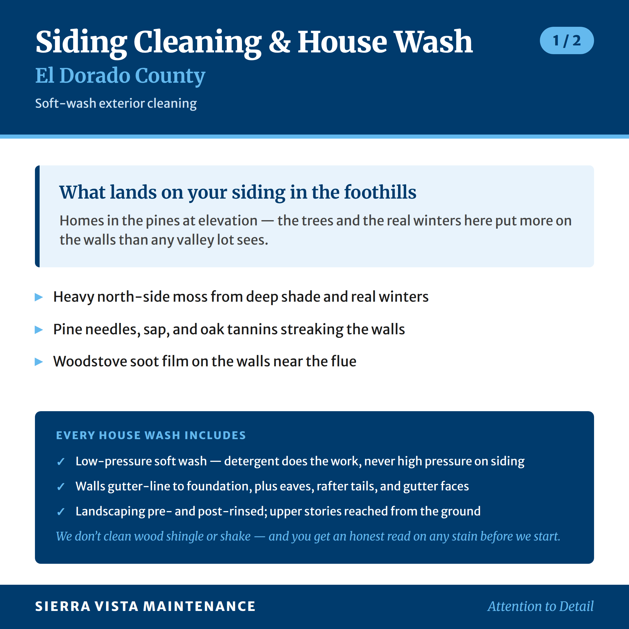 What lands on your siding in Placerville, El Dorado County