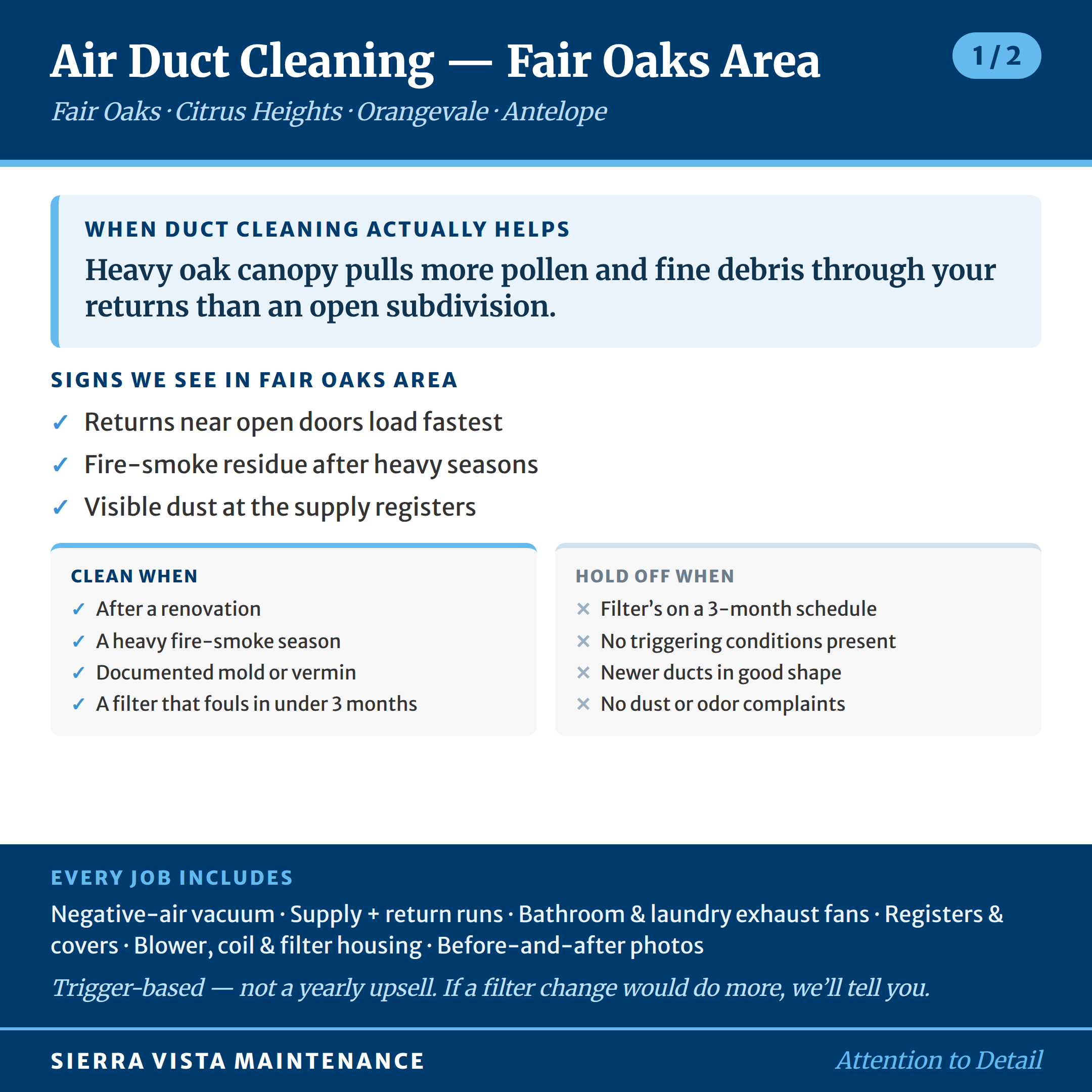 air-duct-cleaning-fair-oaks-area-factsheet-1 Fair Oaks, Orangevale & Citrus Heights: When Duct Cleaning Actually Helps