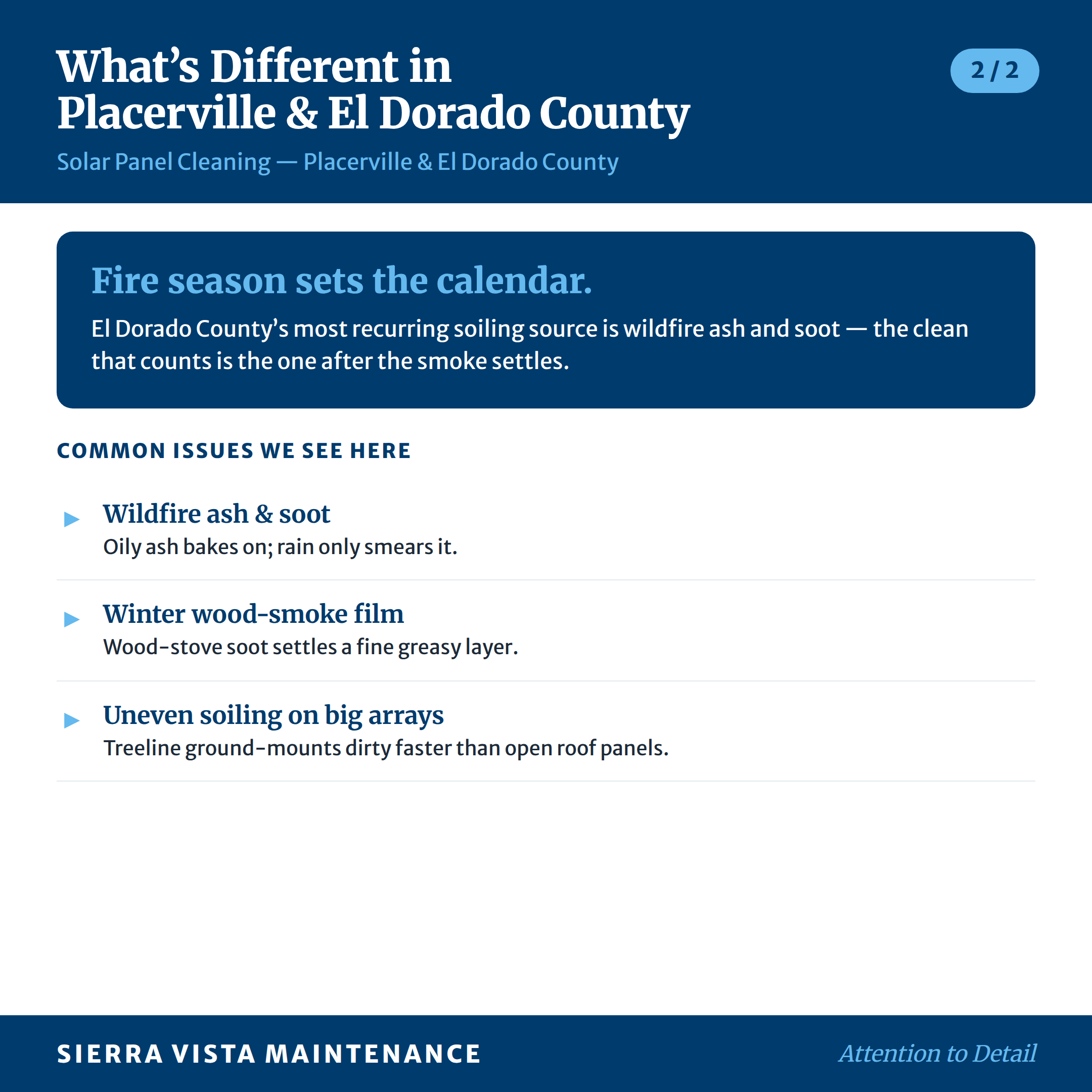Common Issues We See for Solar Panels in Placerville, Shingle Springs & Rescue