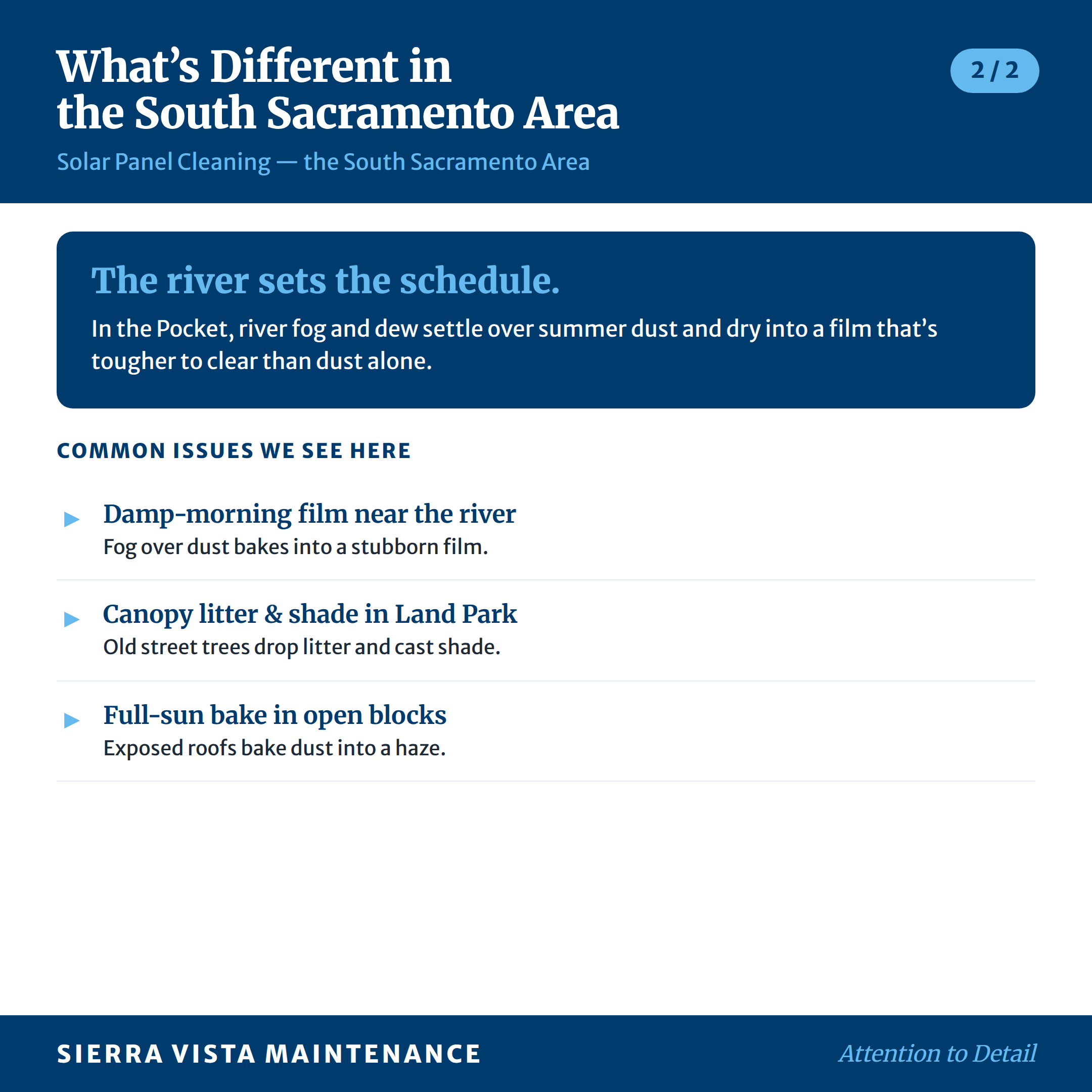 Common Issues We See for Solar Panels in South Sacramento, Land Park & Pocket-Greenhaven: